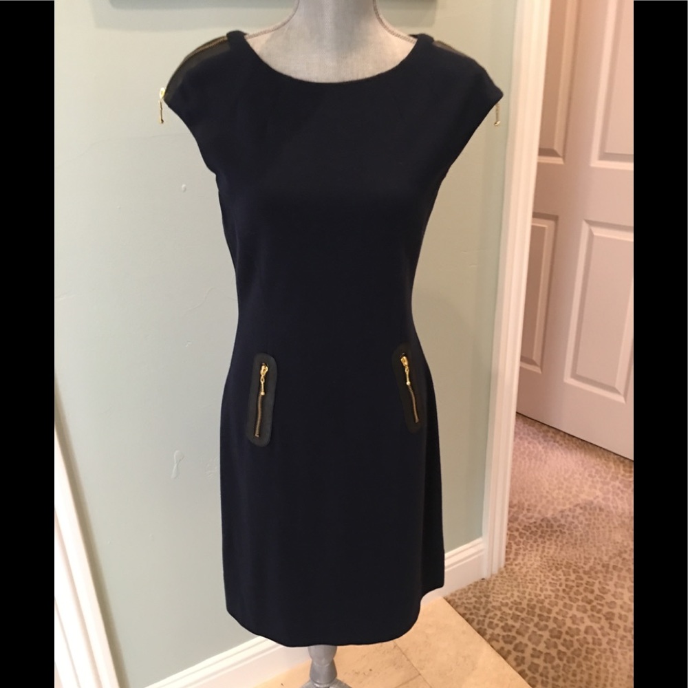 Navy knit Body Conscious Dress by Eliza J